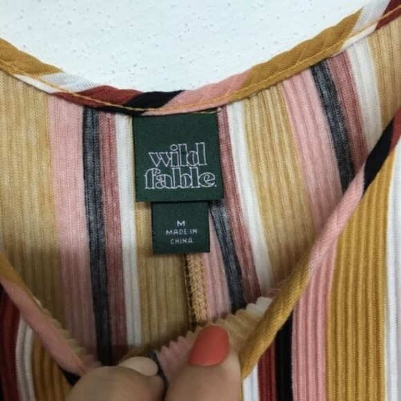 Wild Fable Size Medium Sleeveless Striped Jumpsuit Cropped Wide Legs Mod - Picture 7 of 11